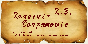 Krasimir Borzanović vizit kartica